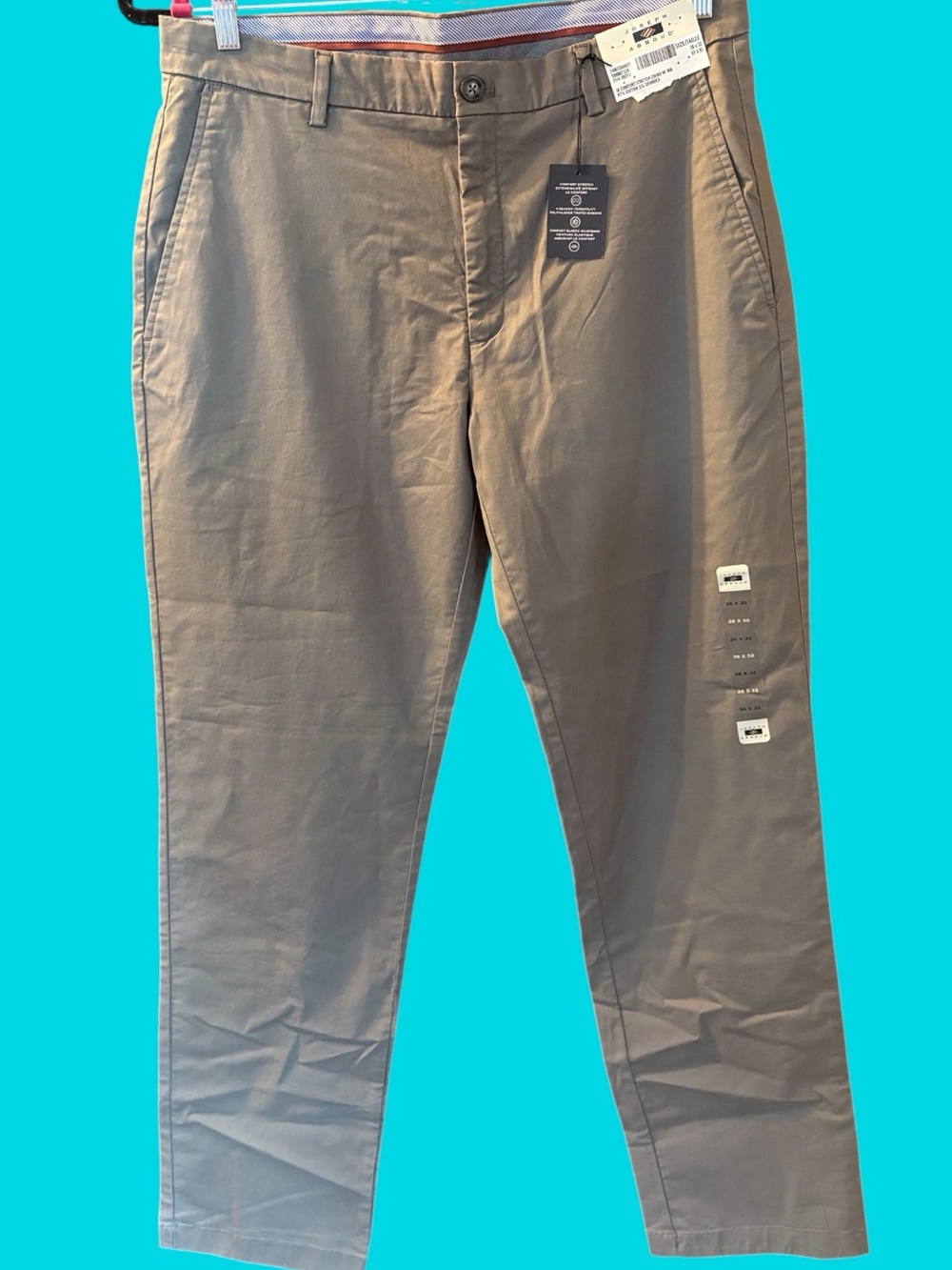 NWT Joseph Abboud Men's Size 36/32 Chinos in Light Taupe.Slight stretch.